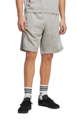 adidas Adicolor Cotton Sweat Shorts in Medium Grey Heather