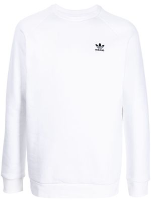 adidas Adicolor embroidered logo sweatshirt - White