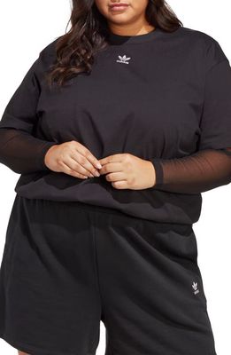 adidas Adicolor Essentials Oversize T-Shirt in Black