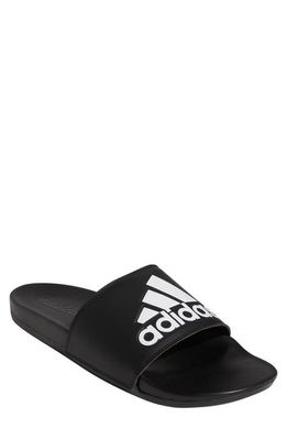 adidas Adilette Comfort Sport Slide in Black/White/Black