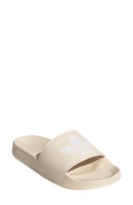 adidas Adilette Lite Slide Sandal in Ecru Tint/White/Ecru Tint