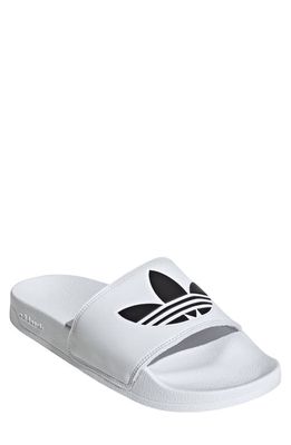 adidas Adilette Lite Sport Slide in White/Black/White