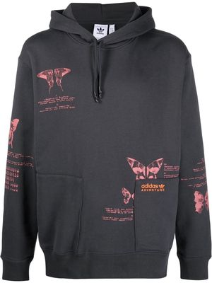 adidas Adventure C-Butterfly print hoodie - Grey
