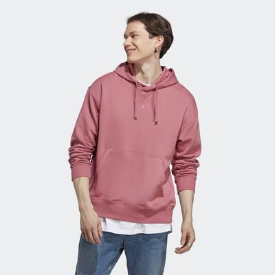 adidas ALL SZN French Terry Hoodie Pink Strata S Mens