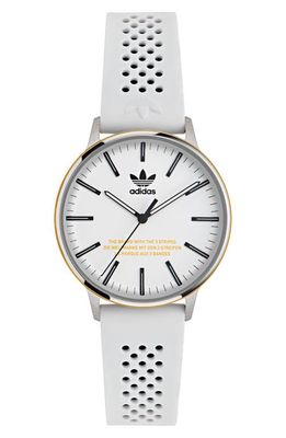 adidas AO Silicone Strap Watch in White