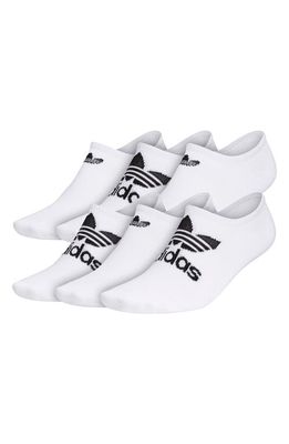 adidas Assorted 6-Pack Classic Superlite Super-no-Show Socks in White/Black