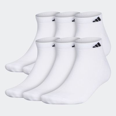adidas Athletic Cushioned Low-Cut Socks 6 Pairs XL White XL