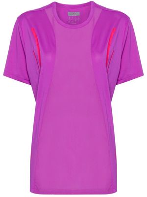 adidas by Stella McCartney aSMC stripe-detail T-shirt - Purple