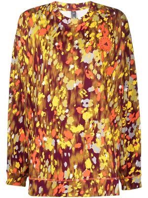 adidas by Stella McCartney camouflage-print organic-cotton sweatshirt - Yellow