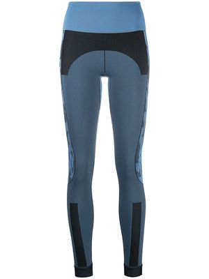 adidas by Stella McCartney contrast-panel leggings - Blue