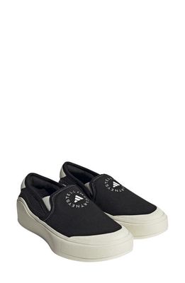 adidas by Stella McCartney Court Platform Slip-On Shoe in Core Black/White/White