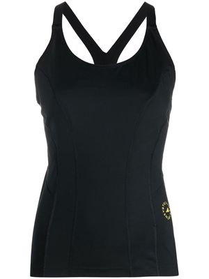 adidas by Stella McCartney cross-strap fitted tank top - Black