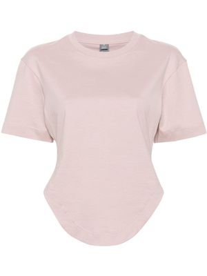 adidas by Stella McCartney curved-hem organic cotton T-shirt - Pink