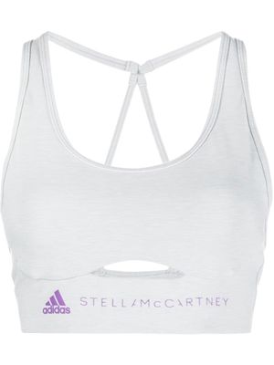 adidas by Stella McCartney cut-out detail cropped tank top - Grey