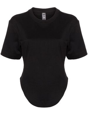 adidas by Stella McCartney elasticated-waist organic-cotton T-shirt - Black