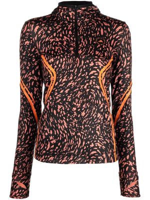 adidas by Stella McCartney graphic-print recycled polyester hoodie - Black
