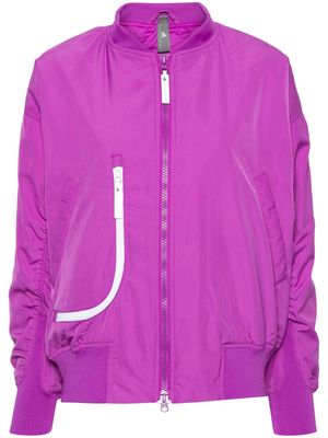 adidas by Stella McCartney logo-appliqué bomber jacket - Purple