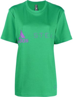 adidas by Stella McCartney logo-print crew-neck T-shirt - Green