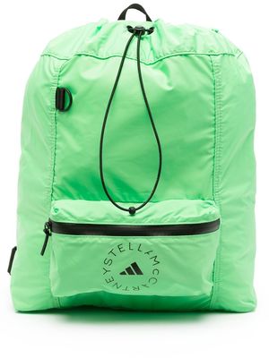 adidas by Stella McCartney logo-print drawstring backpack - Green