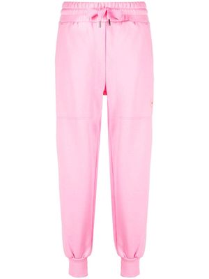 adidas by Stella McCartney logo-print drawstring-waistband trousers - Pink