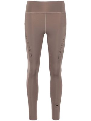 adidas by Stella McCartney logo-print leggings - Brown