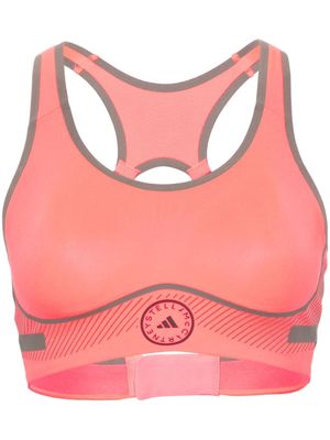 adidas by Stella McCartney logo-print padded sports bra - Pink