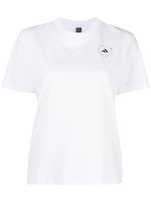 adidas by Stella McCartney logo-print short-sleeved T-shirt - White
