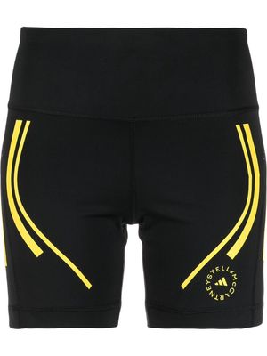 adidas by Stella McCartney logo-print stretch-fit cycling shorts - Black