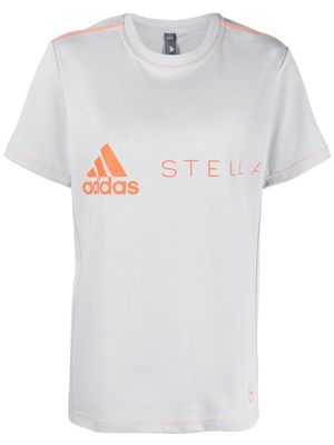 adidas by Stella McCartney logo-print T-shirt - Grey