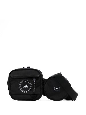 adidas by Stella McCartney logo-print zip-up belt bag - Black