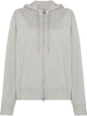 adidas by Stella McCartney logo-print zip-up hoodie - Grey