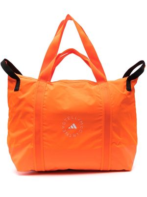 adidas by Stella McCartney logo-raised luggage bag - Orange