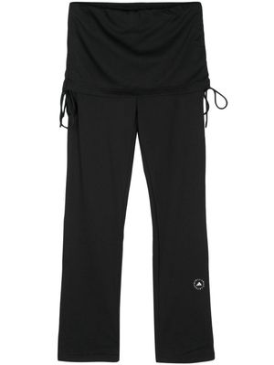 adidas by Stella McCartney logo-raised straight trousers - Black