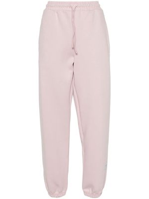 adidas by Stella McCartney logo-rubberised tapered track pants - Pink