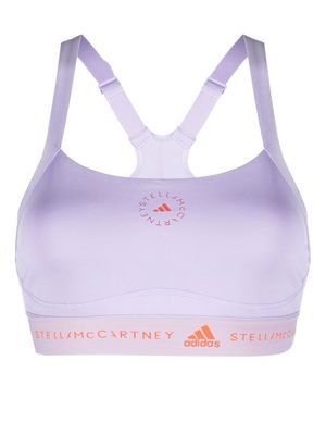 adidas by Stella McCartney logo-underband sports bra - Purple