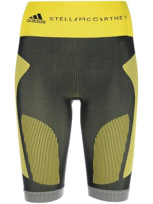 adidas by Stella McCartney logo-waist cycling shorts - Black