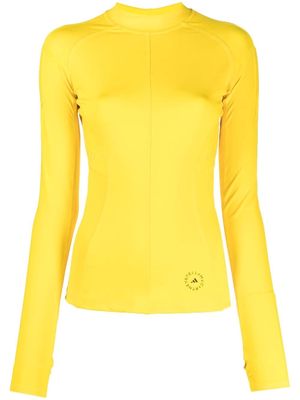 adidas by Stella McCartney mock-neck long-sleeve top - Yellow