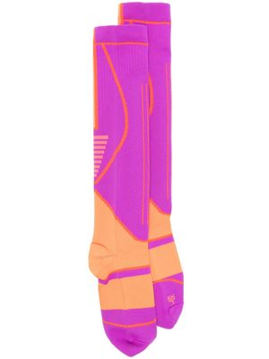 adidas by Stella McCartney patterned-jacquard socks - Purple