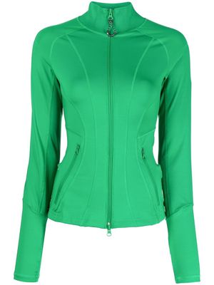 adidas by Stella McCartney perforated-detail zipped top - Green