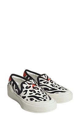 adidas by Stella McCartney Platform Slip-On Shoe in Off White/Black/Cayenne