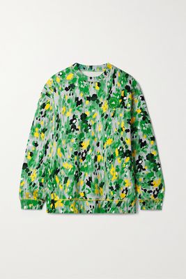 adidas by Stella McCartney - Printed Organic Cotton-jersey Sweatshirt - Green
