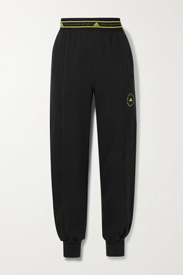 adidas by Stella McCartney - Printed Organic Cotton-jersey Track Pants - Black