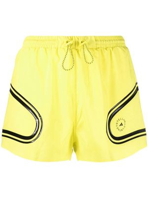 adidas by Stella McCartney striped track shorts - Yellow