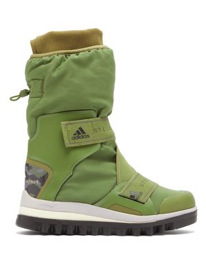 Adidas By Stella Mccartney - Technical Logo-jacquard Boots - Womens - Khaki