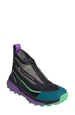 adidas by Stella McCartney Terrex Free RAIN. RDY Hiking Shoe in Core Black/green/lilac