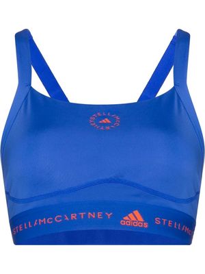 adidas by Stella McCartney True Purpose logo-print sports bra - Blue