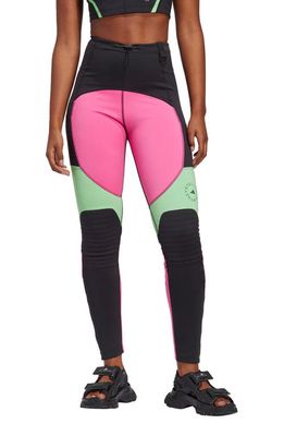 adidas by Stella McCartney TrueNature Hiking Leggings in Black/Pink/Green