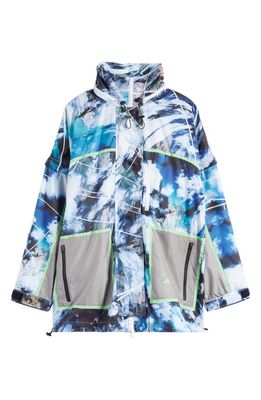 adidas by Stella McCartney TrueNature Packable Jacket in White/Multicolor/Dove Grey