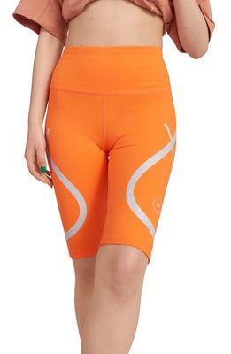 adidas by Stella McCartney TruePace High Waist Bike Shorts in Semi Impact Orange
