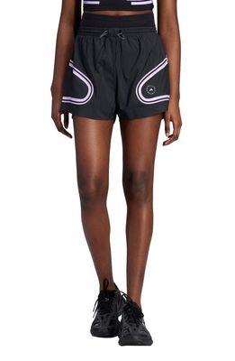 adidas by Stella McCartney TruePace High Waist Running Shorts in Black/Purple Glow